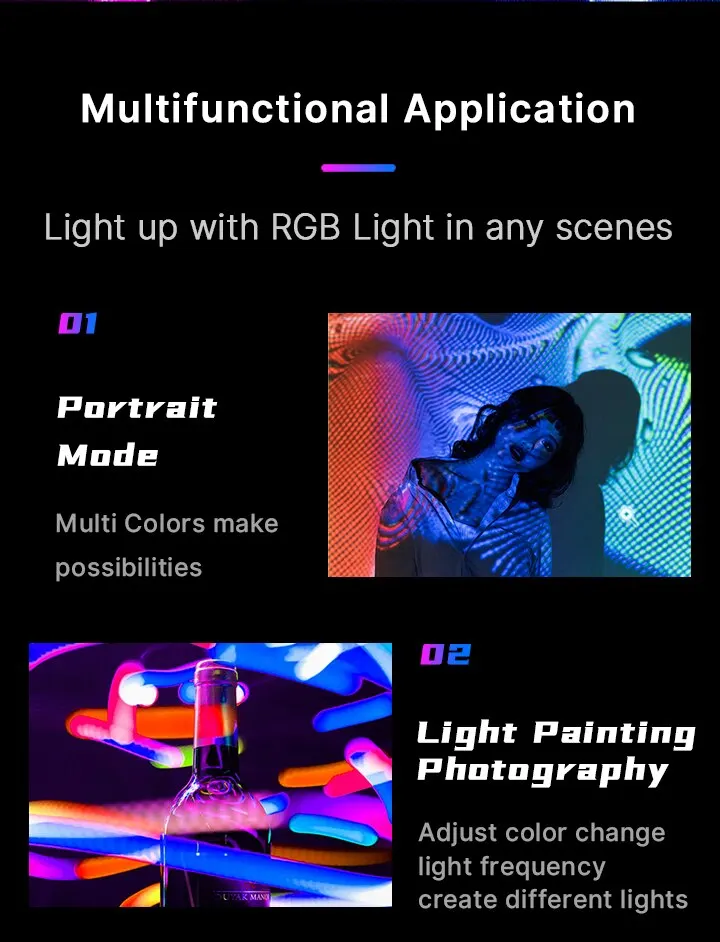 Ulanzi VL49 RGB LED Light in use