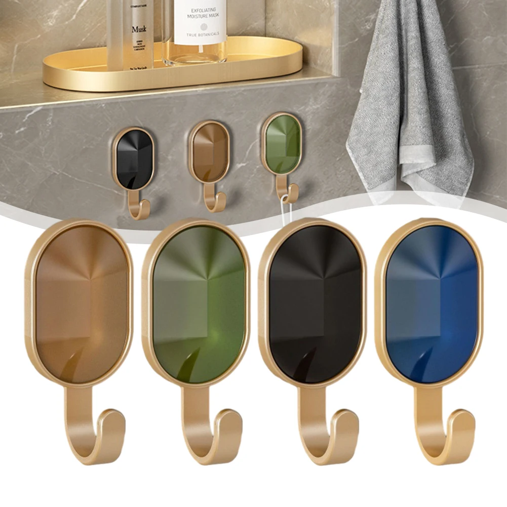 

4PCS Adhesive Wall Sticky Hook Securely Hold Towels Coats Bags Keys Suitable For Bathrooms Kitchens Bedrooms And Closets 7.5x4cm