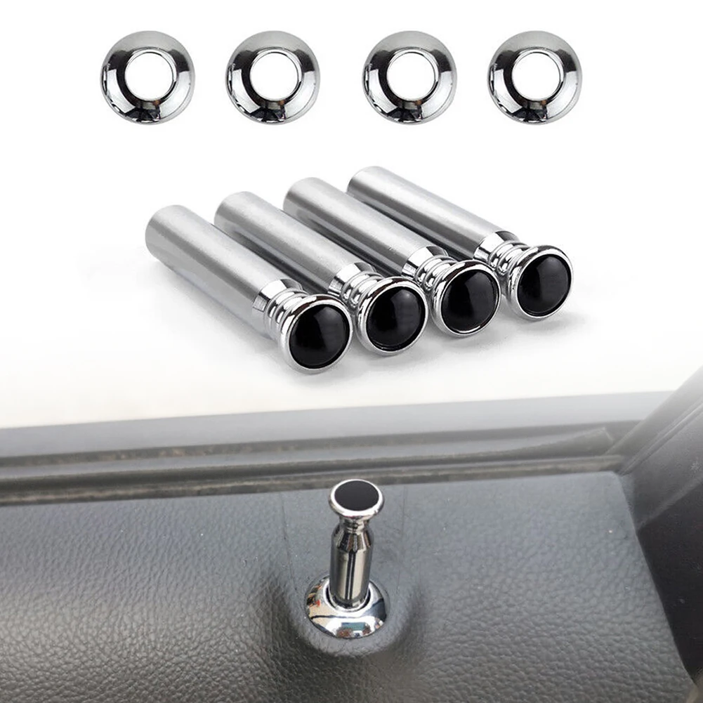 

4PCS/SET Car Pure Copper Auto Aluminium Door Knob Latch Lift Pin Lock Lifting Bolt Part Kit Accessories For Vehicles