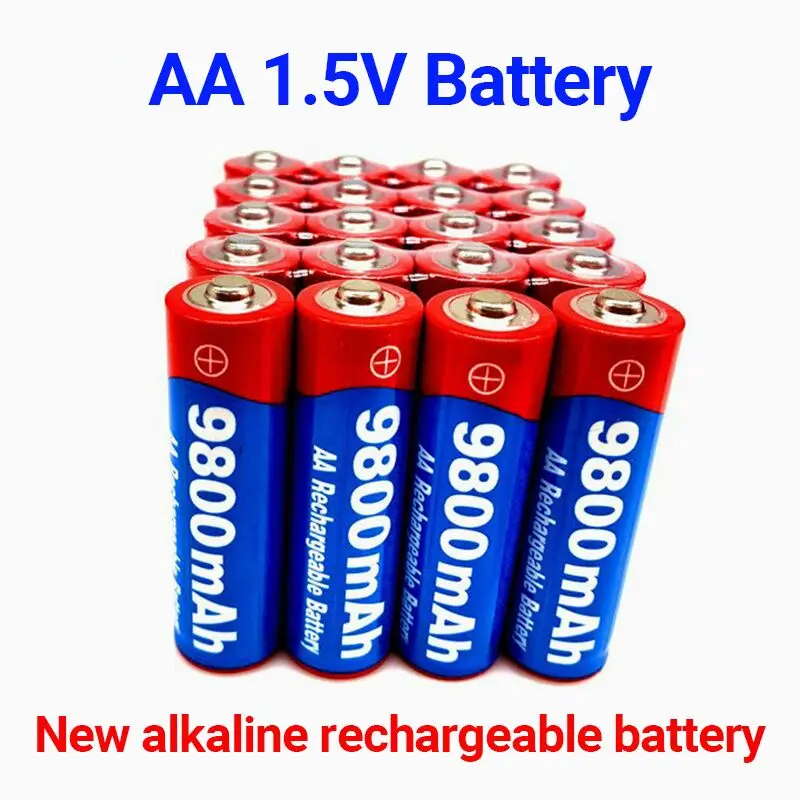 2023 New220pcs/lot Brand AA Rechargeable Battery 9800mah 1.5V New