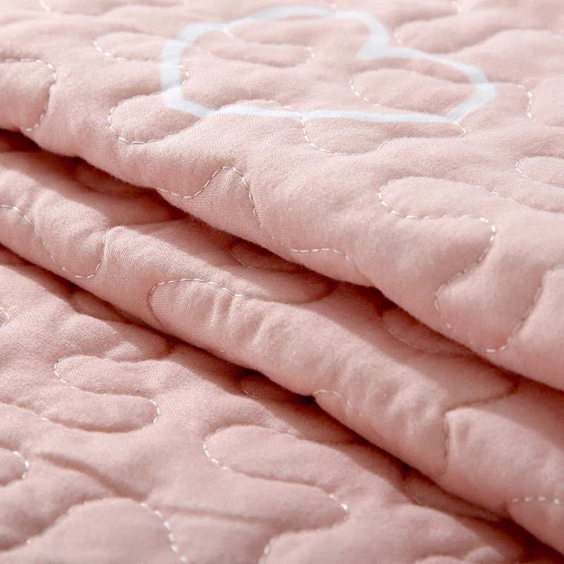 Summer Pink Cotton/Polyester Quilt 1 piece Twin Size Student Quilts Sofa Blanket Bedspread Bed Cover Sheet Bedding Coverlets #sw