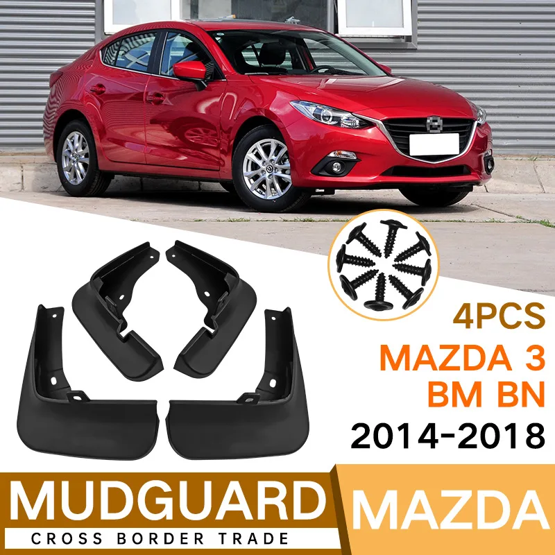 

Mud Flaps For Mazda 3 BM BN 2014-2018 MudFlaps Front Rear Fender Car Accessories