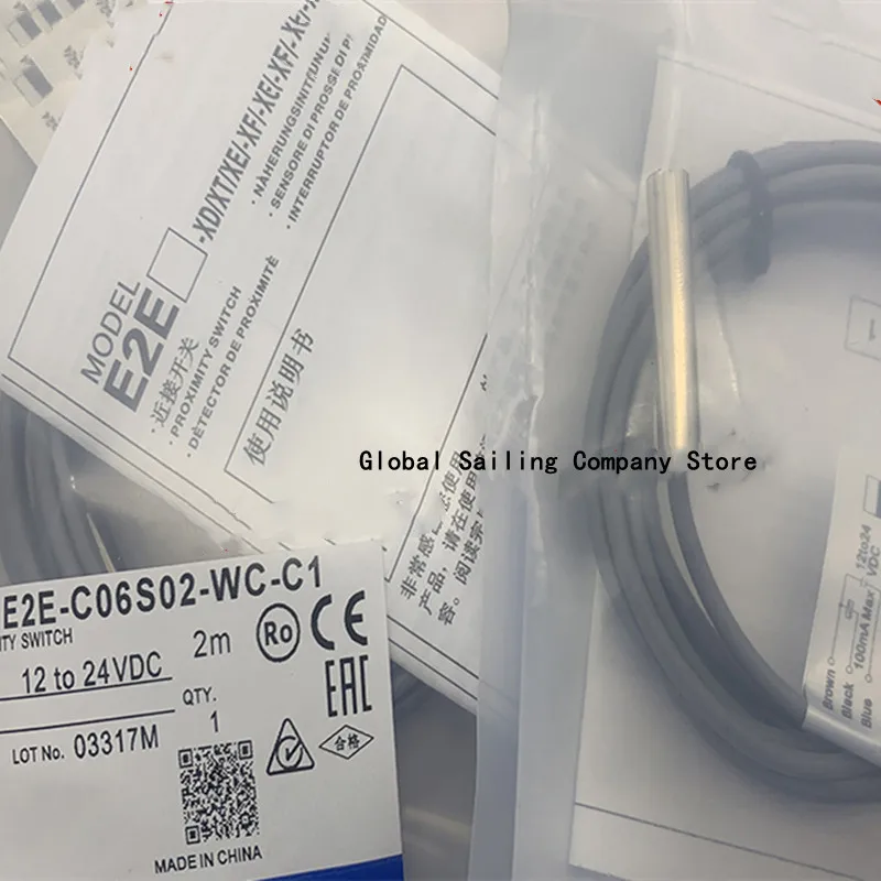 

2pcs New proximity switch E2E-C06S02-WC-B1 E2E-C06S02-WC-B2 E2E-C06S02-WC-C1 E2E-C06S02-WC-C2