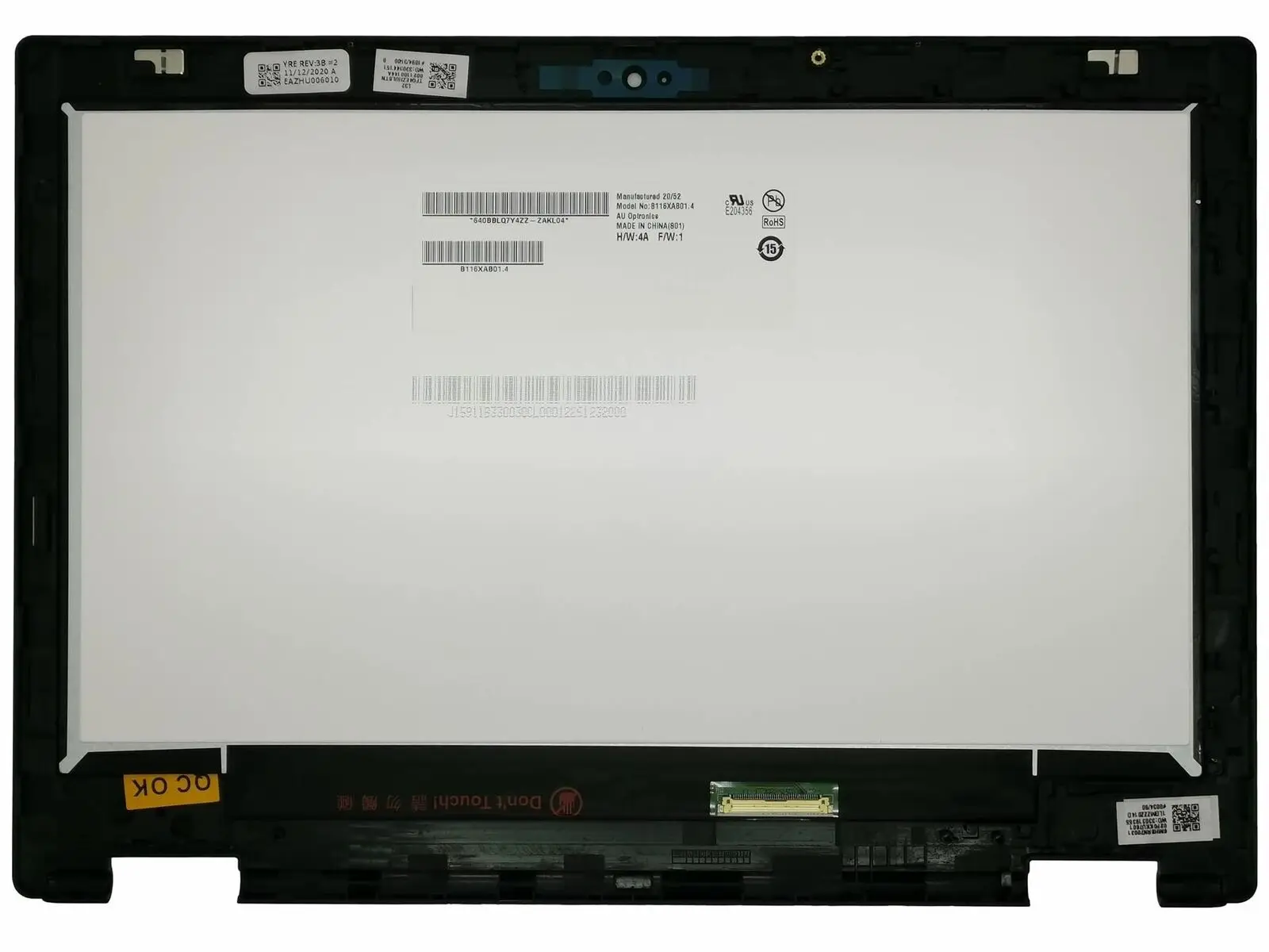 

6M.HBRN7.003 R721T Spin 311 B116XAB01 11.6" 40 Pin Touch Screen Assembly