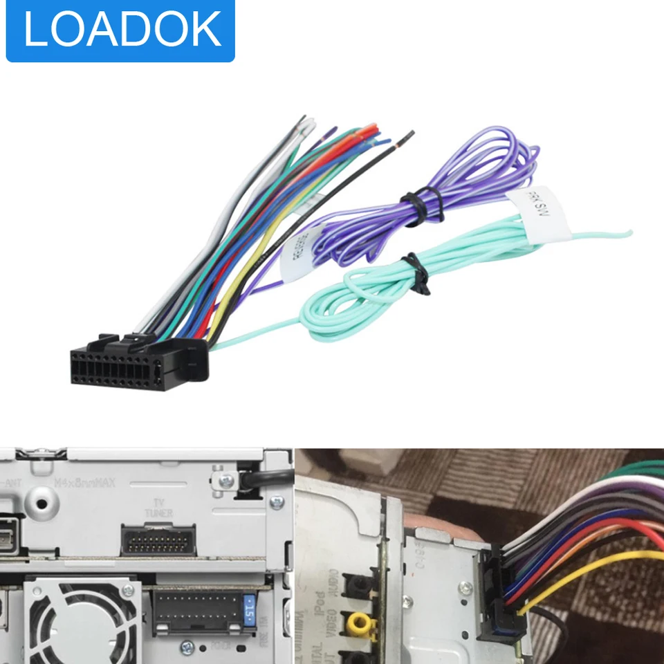 New 22 Pin AUTO STEREO WIRE HARNESS PLUG For KENWOOD DDX9703S