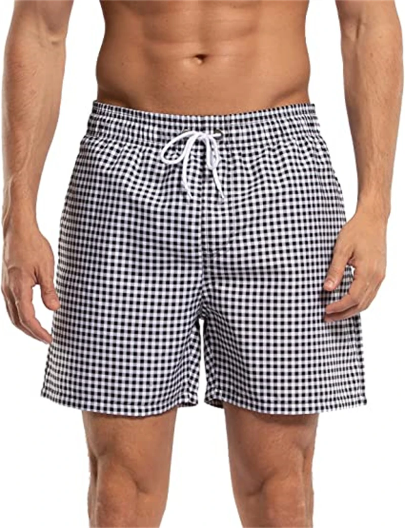 Men's Summer Swimwear Shorts Male Clothing Swimming Trunks Swimsuits Beachwea Man Surf Beach Swim Sport Board Pockets Pants 2