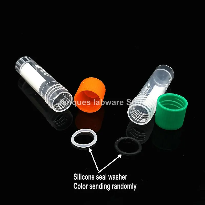 컬러 캡, 1.8 ml Cryovial 방부제 튜브 샘플 병 500 개/몫 플라스틱 동결 파이프 스케일 잉크 분배 유리 병