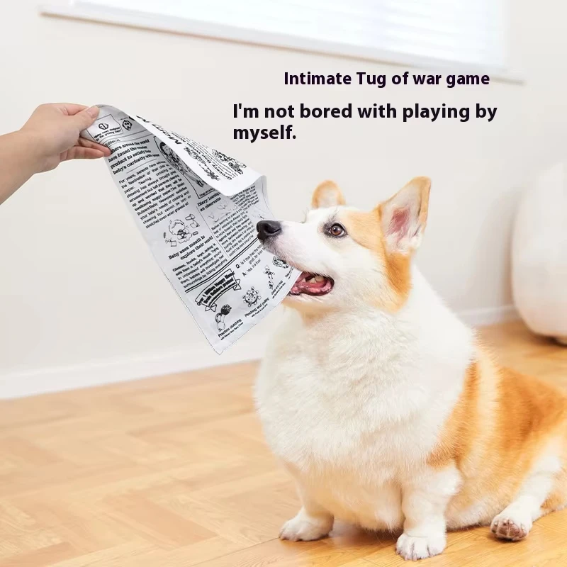 Interactive Crinkle Paper Dog Toy for Boredom Relief and Teeth Grinding