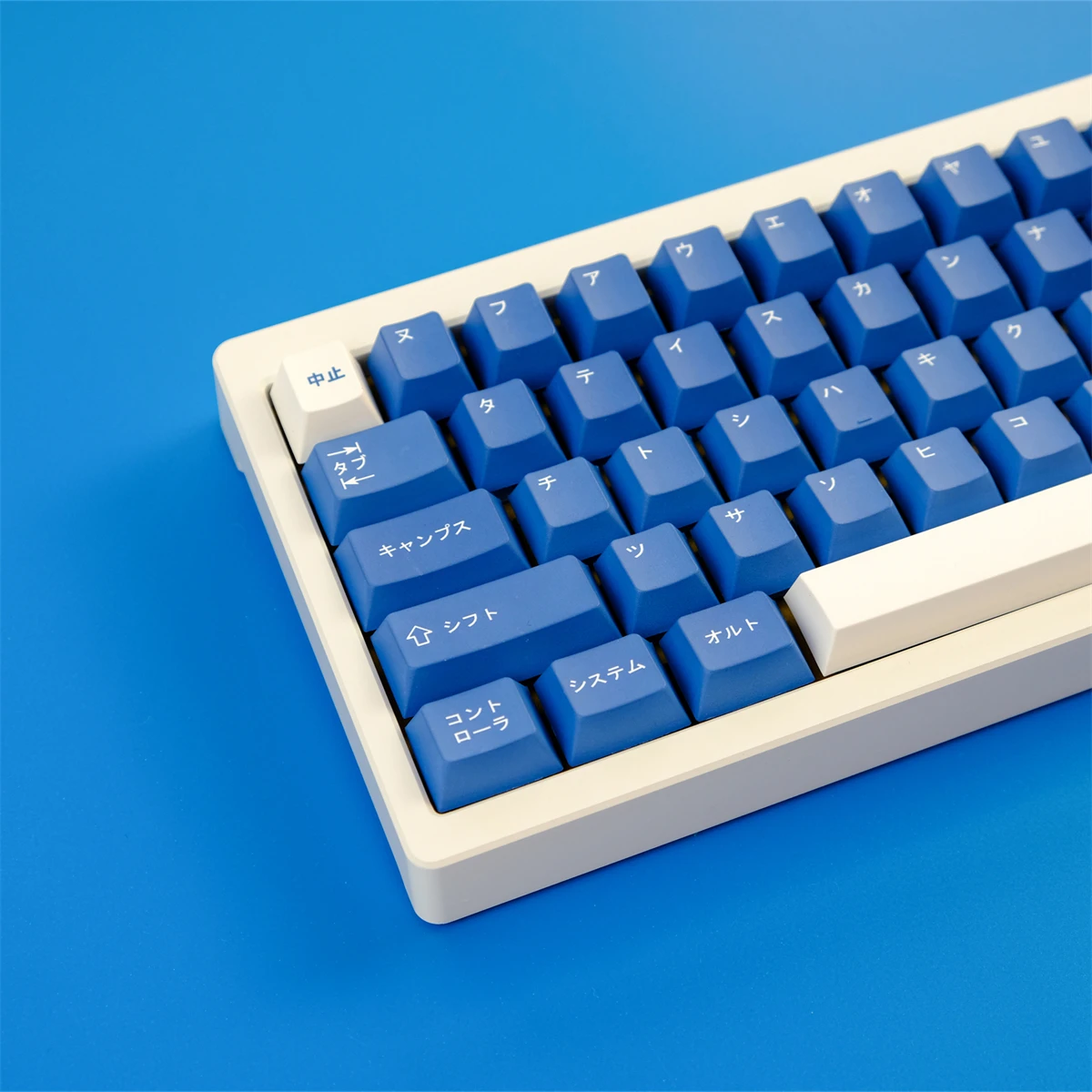 Gmk Wob Katakana Classical Blue Keycaps Pbt Dye Subbed Key Caps Cherry Profile Keycap para Keychron Anne Gk64 Poker Conjunto de 129 Chaves - Imagem 5