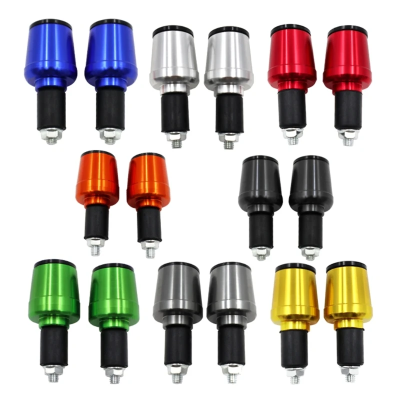 

Motorcycle Handle Bar Ends Grips Metal Handlebar Counterweight Plug Slider 22mm