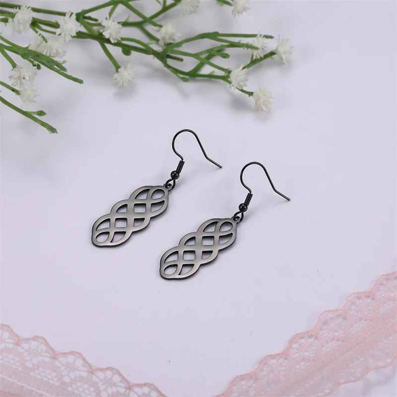 Vintage Edelstahl Ohrringe für Frauen Filigrane Tropfen Streifen Hängende Ohrringe Böhmen Schmuck Hochzeit Party Geschenke Großhandel – Detail 27