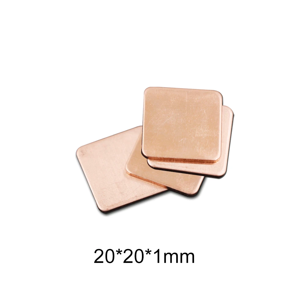 Copper Sheet Thermal Pad Heatsink Sheet for Efficient Cooling (10 Pieces, Various Thicknesses)
