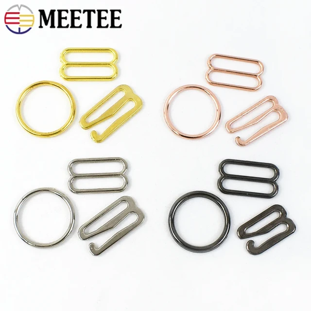 100 Silver metal bra strap adjuster slider/hooks/o ring lingerie sewing  craft - AliExpress