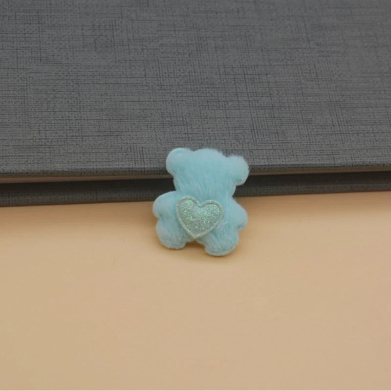 30 Stücke 3*3,5 CM Plüsch Filz Bär Handgemachte Haarspange Zubehör Und Tuch Dekorative Accessoires – Detail 11