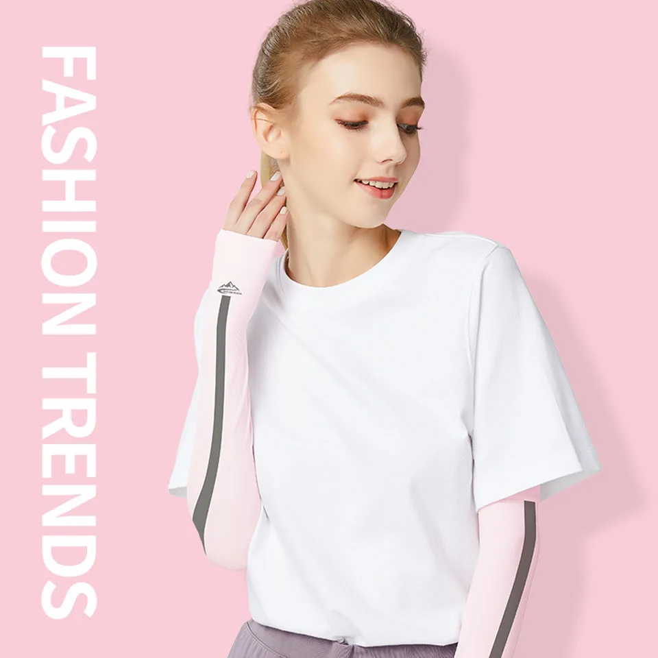 GTUBIKE Summer Ice Silk Sun Protection Sleeve Outdoor Sports Cycling Climbing Sunshade Arm Sleeve Colorful Fashion For Men Women