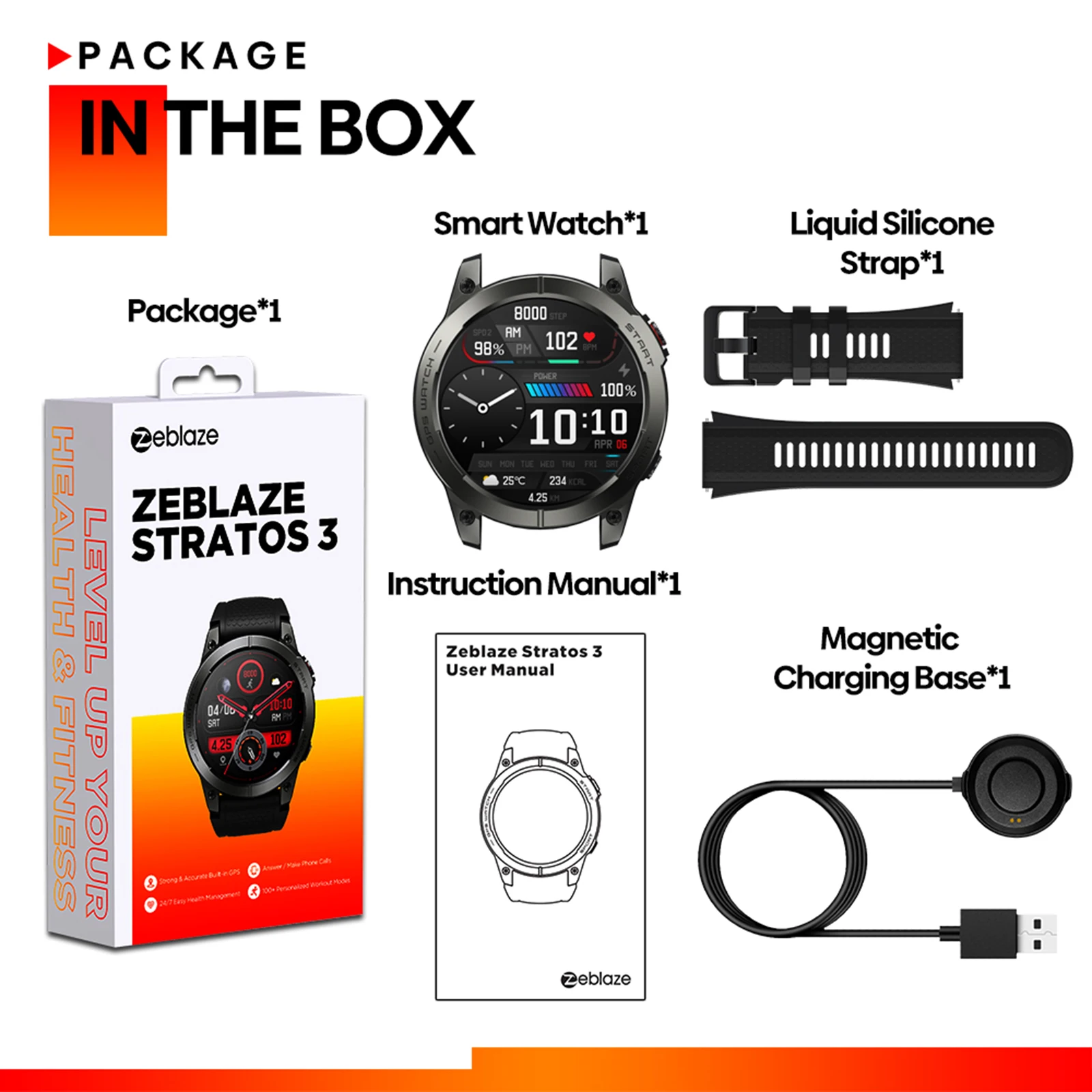 VWAR-reloj inteligente Stratos 3 para hombre, pulsera con GPS, Pantalla  AMOLED de 1,43 pulgadas, Monitor de Salud 24H, resistente al agua IP68,  Bluetooth, llamadas, militar, Strava - AliExpress