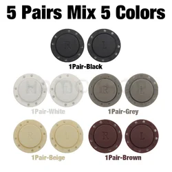 Set of 5 Pairs Invisible Magnetic Buttons for Clothing and Craft Decoration (Mix 5 Colors)
