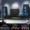TV Stand with Fireplace and Bookcases, 80" 2-Tier Fireplace TV Stand with 40" Fireplace, 2 X Bookshelves, Tv Stands Fireplace 5