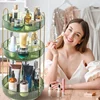 ABJY-3 Tier High-Capacity Rotating Makeup Organizer 360° Rotation Make Up Organizer Box Cosmetic Organizer 6