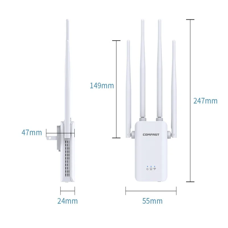 Repetidor WiFi, amplificador de señal, extensor de red, largo alcance -  Microled Ibérica