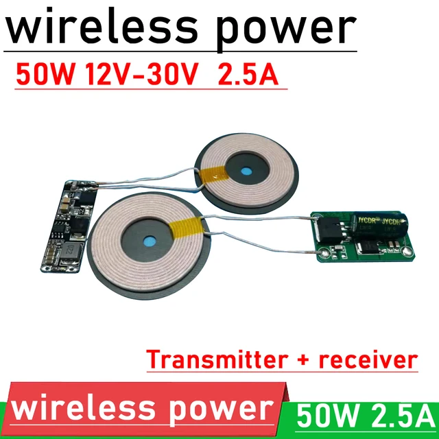 Wireless Charging Transmitter Receiver 12v | 12v Wireless Power Supply  Module - 50w - Aliexpress