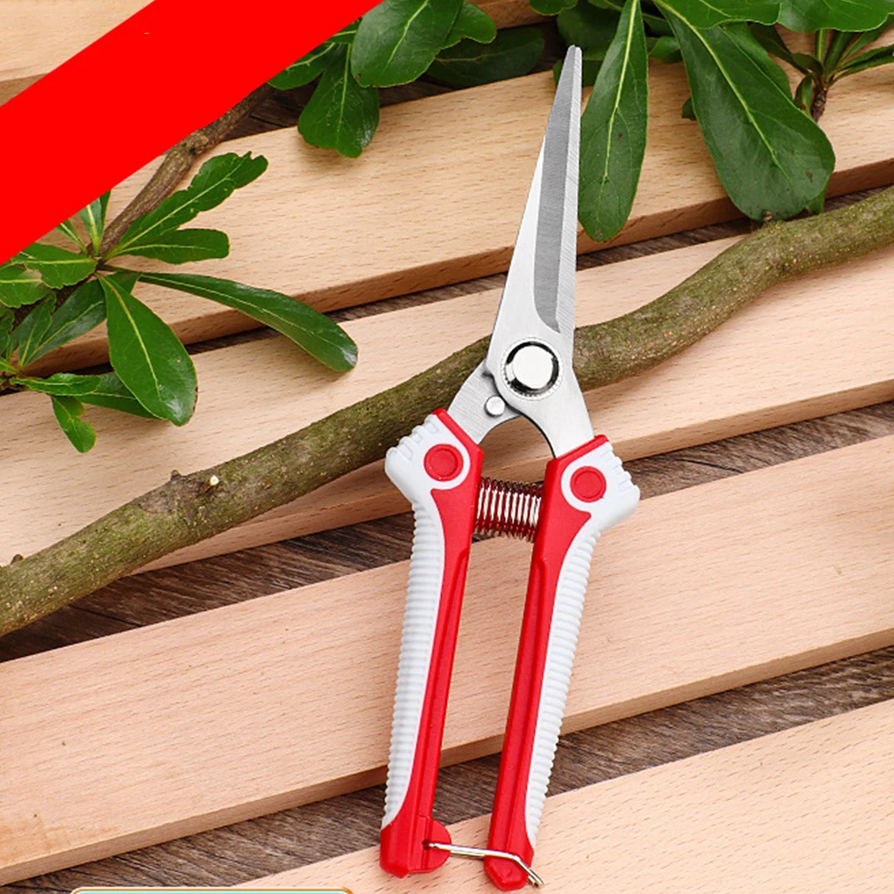 Pruner Gardening Hand Pruning Shear Straight Stainless Steel Blades Ultra Sharp Garden Scissors For Flowers Harvesting Fruits garden scissors pruning shears garden tools garden pruner