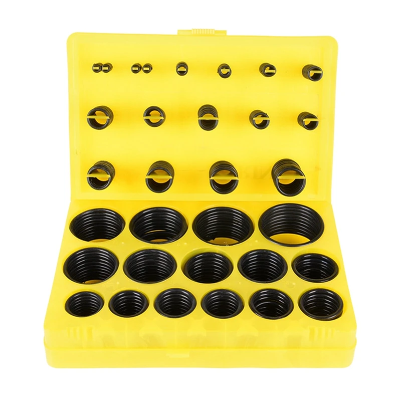 

Black Rubber Ring 30Size Nitrile O Ring Seal Washer Sealing NBR O-Ring Gasket Yellow Assortment Set Kit Box (386PCS)