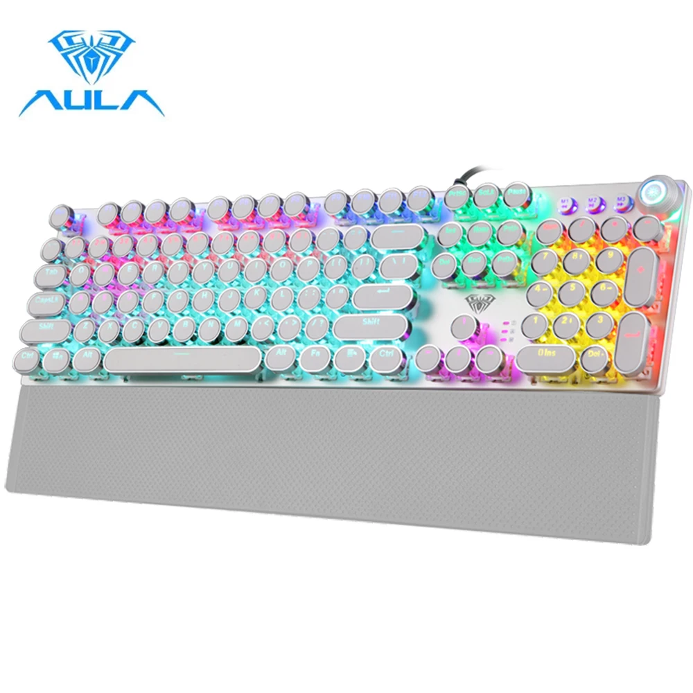 Aula-teclado Mecânico para Jogos Azul Preto Vermelho Interruptor Marrom Teclados para Jogos para Tablet Desktop Adicionar Russo Espanhol Coreano Hebraico Novo - Imagem 4