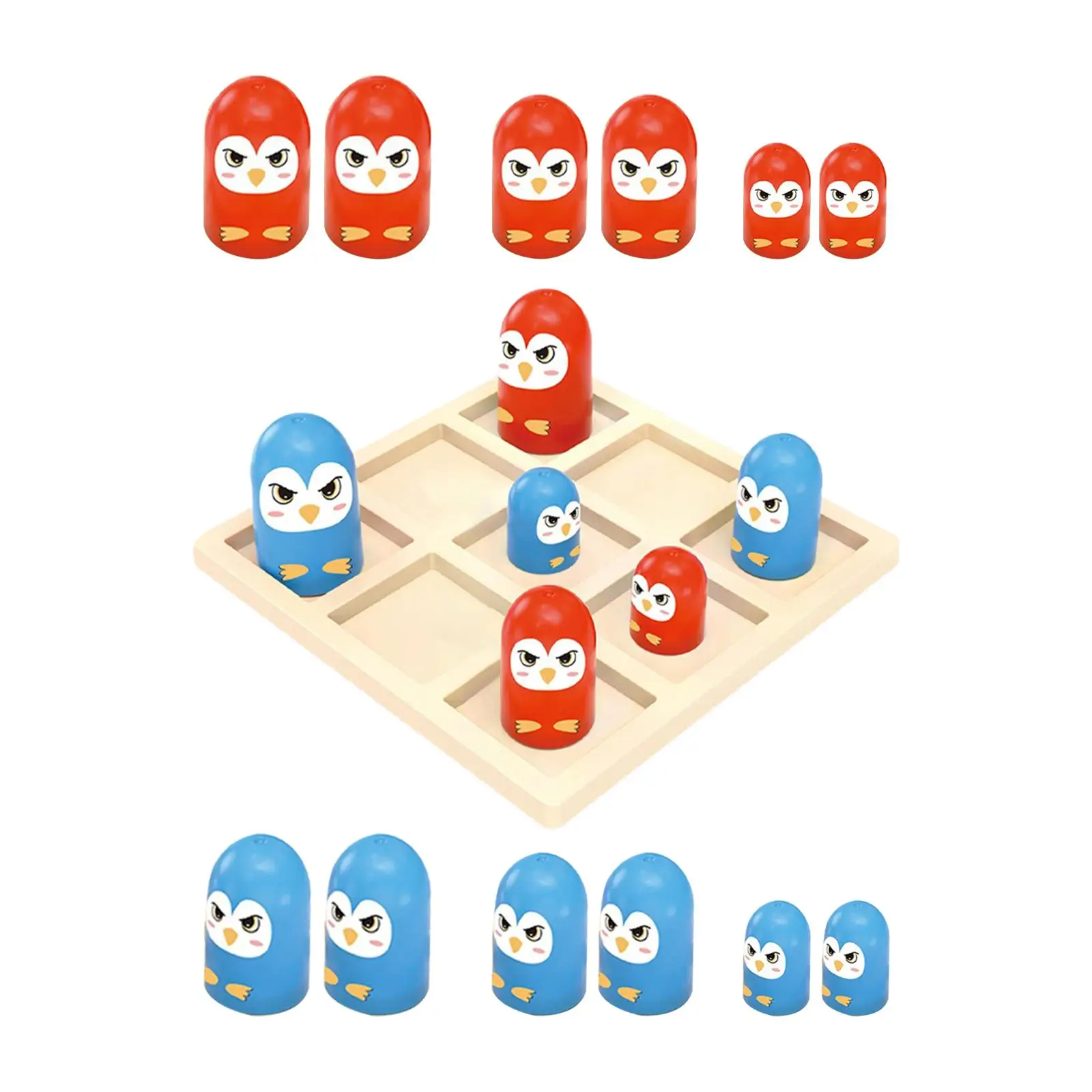 Tic TAC Toe Game Parent Child Interactive Home Decor Teaching Toys for Kids Party Favors Educational Classic Game Checkers Game