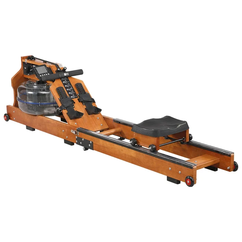 Factory Fold Wooden Style Water Rowing Machine Cardio Exercise Training Fitness row erg Equipment Rower Machine