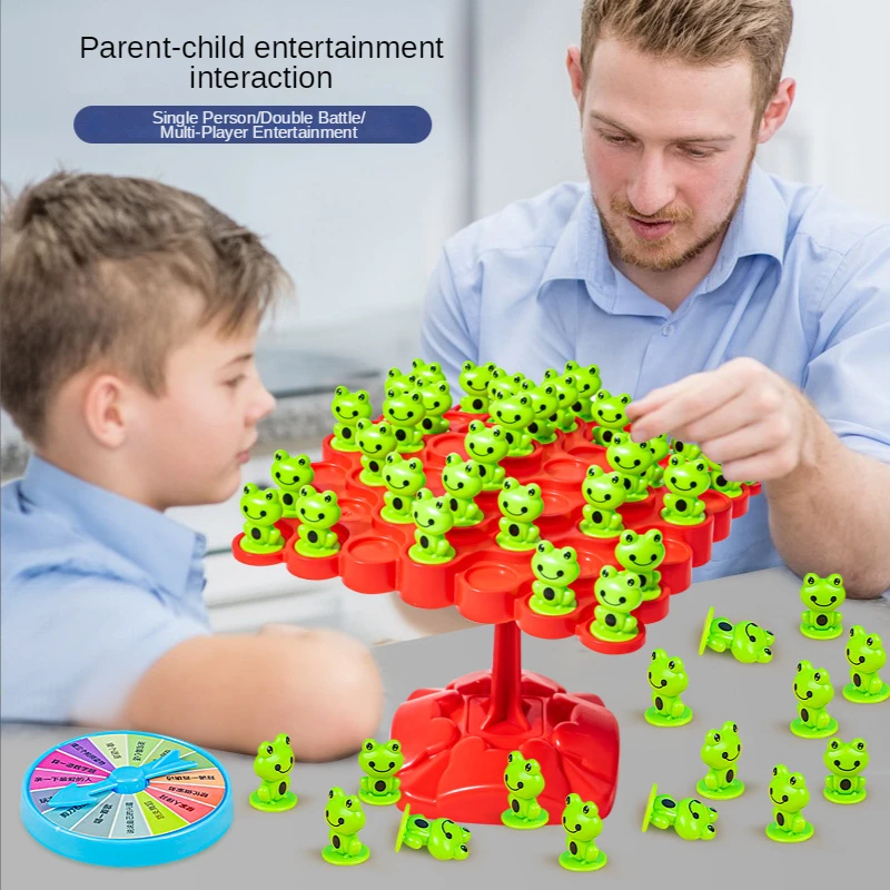 

Parent-child Interaction Tabletop Game Toy Board Game Frog Balance Tree Educational Montessori Math Toy Kid's Focus Training Toy