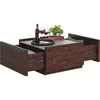 Coffee Table, L: 31.02" x W: 30.95" x H: 16.06", Rich Walnut Finish 6