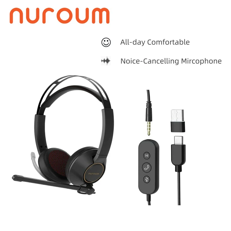 

Nuroum Usb Проводные деловые телефонные гарнитуры, колл-центр, компьютерные наушники для ПК/ноутбука/смартфона/планшета