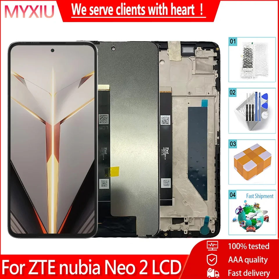 Écran LCD De Remplacement Pour ZTE Nubia Neo 2 5G Z2352N - Kit Complet Avec Outils (noir Sans Cadre)
