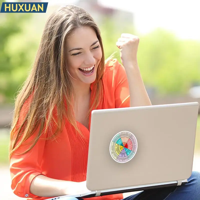 2Pcs Colorful Mood Wheel Sticker Quote Psychology Art Wall Decoration Laptop Scrapbooking Graffiti Decal Mental Emotion Stickers