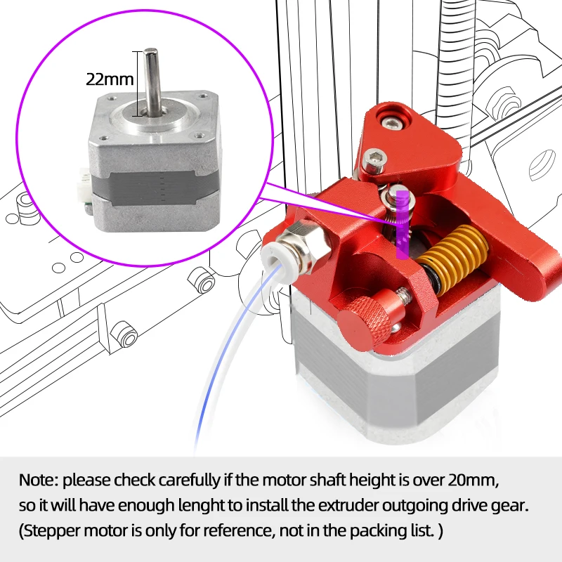 Recente Cr10 Pro Dupla Engrenagem Toda a Extrusora de Metal Ajustável Compressão da Mola Extrusão para Ender Cr10s Pro Peças de Impressora 3d Mais - Imagem 5