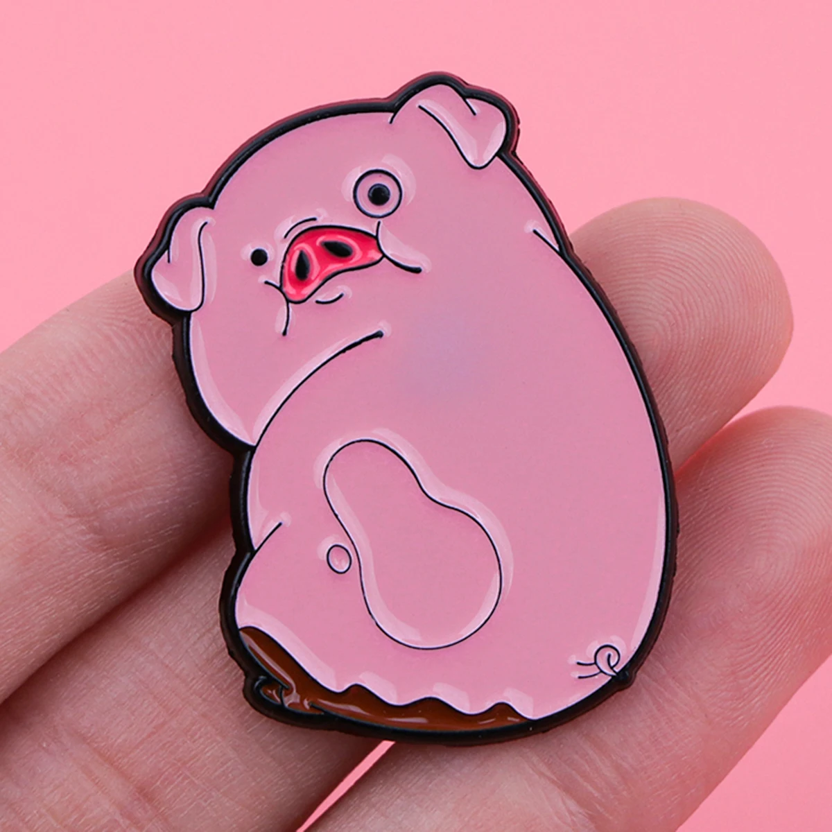 Lustige Schwein Broschen Für Frauen Cartoon Bösewicht Emaille Pin Metall Abzeichen Schmuck Kleidung Rucksack Zubehör Freunde Geschenk – Detail 3