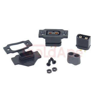 AMASS Quick Charge XT60E-F.B เครื่องบินรุ่นแบตเตอรี่ Gold-plated 30A High Current หญิงติดตั้ง XT60 Connector สีดํา 3