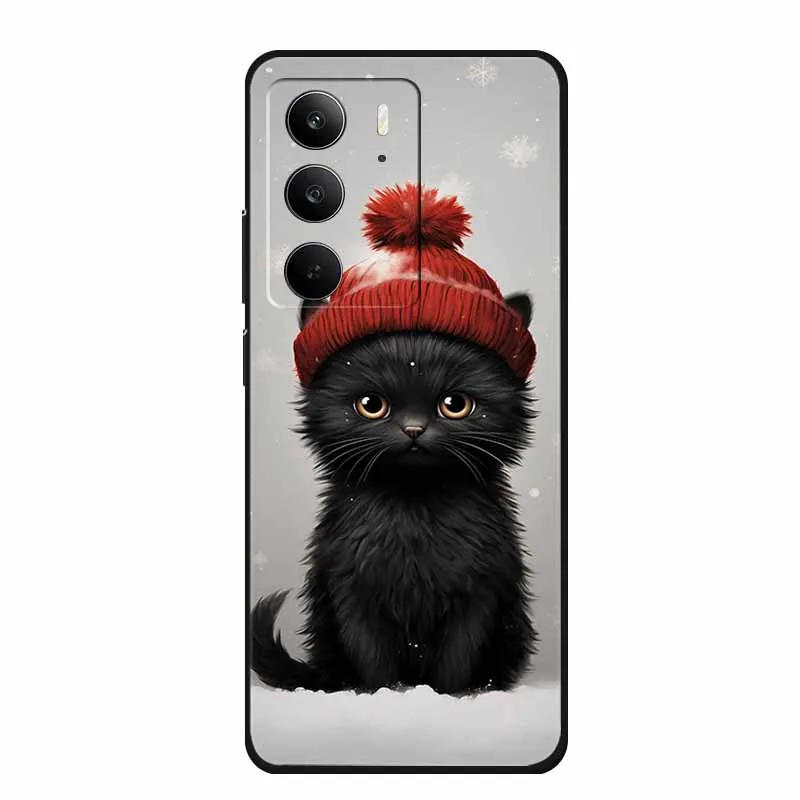 Fashion Black Silicone Soft Phone Case - Protective Back Cover