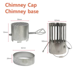 Chimney Base Chimney Cap Spark Arrester Tent Furnace Chimney Cap Ultra Light Rainproof Cap Fireproof Star Chimney Cap