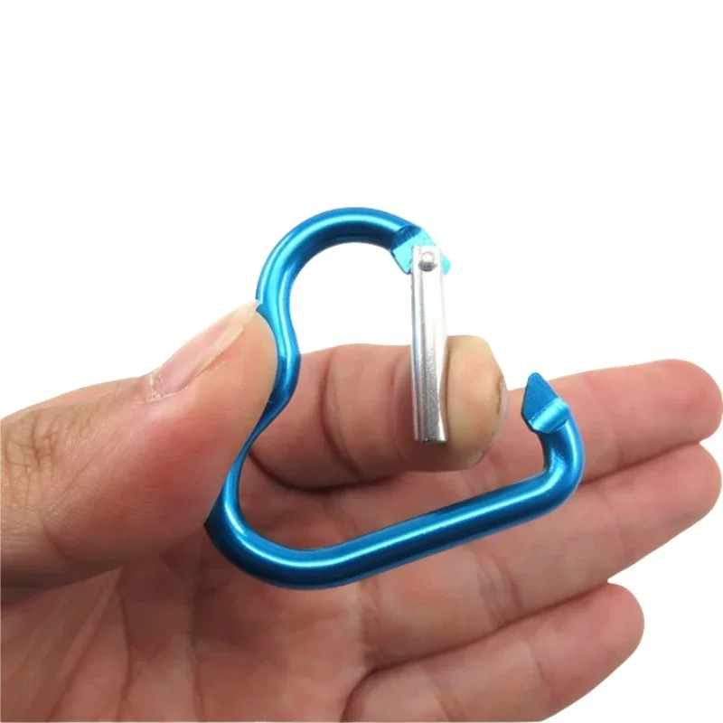 Outdoor Karabiner Herz Form Schlüsselbund Clip Aluminium Legierung Ringe Klettern Clips Frühling Karabiner Haken Karabiner Langlebig – Detail 12