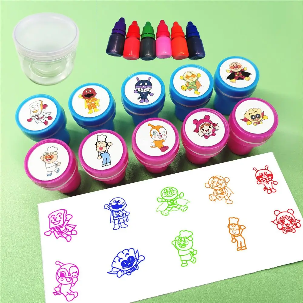 Timbro Colorato Personalizzato con Personaggio dei Cartoni Animati Anpanman, Merchandise Anime, Regalo - immagine 6