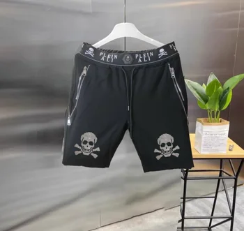 2025 Designer Rhinestone short Summer Luxurious Plein ali Hip Hop Male Brand Casual short pant 1