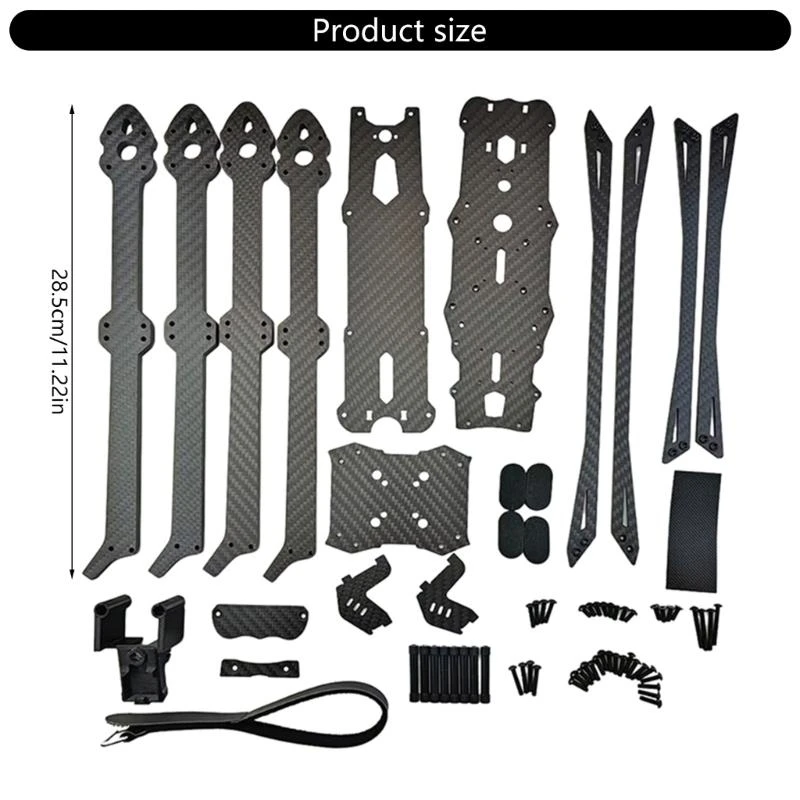 Easy Installation Carbon Fiber Frame for MARK4 V3Pro DIY Drones Enthusiasts