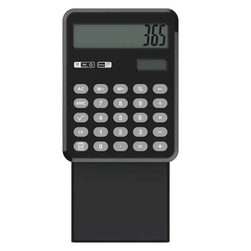 

2023 Handwriting Board Calculator Pull-out 12-digit Solar Calculator Dual Power Supply Compact Portable Large-screen Calculator