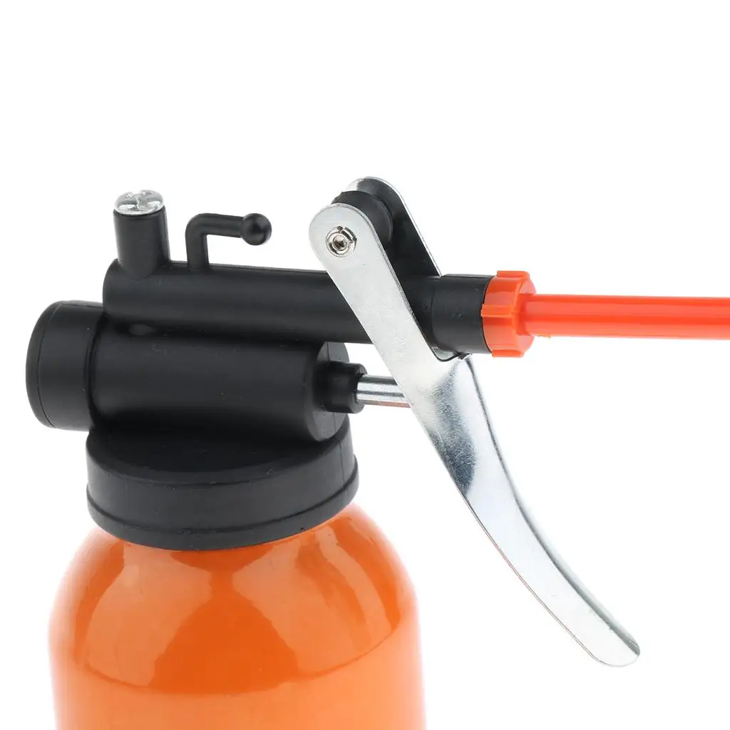 250ml Steel High Pressure Hand Pump Oiler Oil Pot Spray Can, Suitable lubricating oil, grease