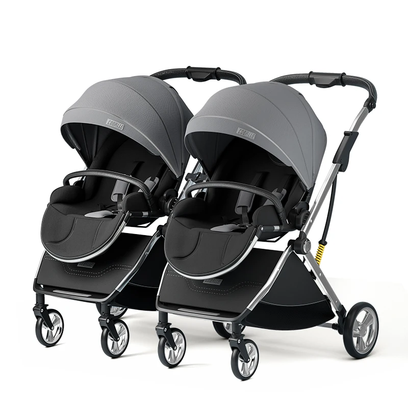Twins Baby Stroller,Foldable Tandem Stroller for Infant and Toddler,Detachable 2 Single Strollers Double Pushchair