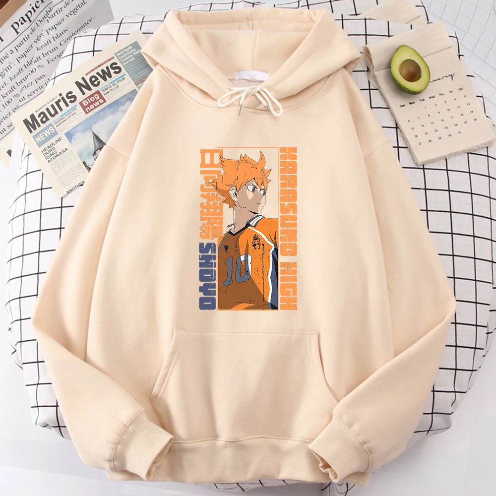 

Толстовка для мужчин Haikyuu! Топы Shoyo Hinata, уличная аниме хип-хоп Теплая мужская толстовка в стиле панк, японская зимняя брендовая одежда