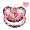 100% Handmake Cute little bear Pattern Adult Baby Pacifier Silicone Adult size Pacifier Daddy Girl 1