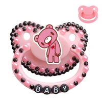 100% Handmake Cute little bear Pattern Adult Baby Pacifier Silicone Adult size Pacifier Daddy Girl 1